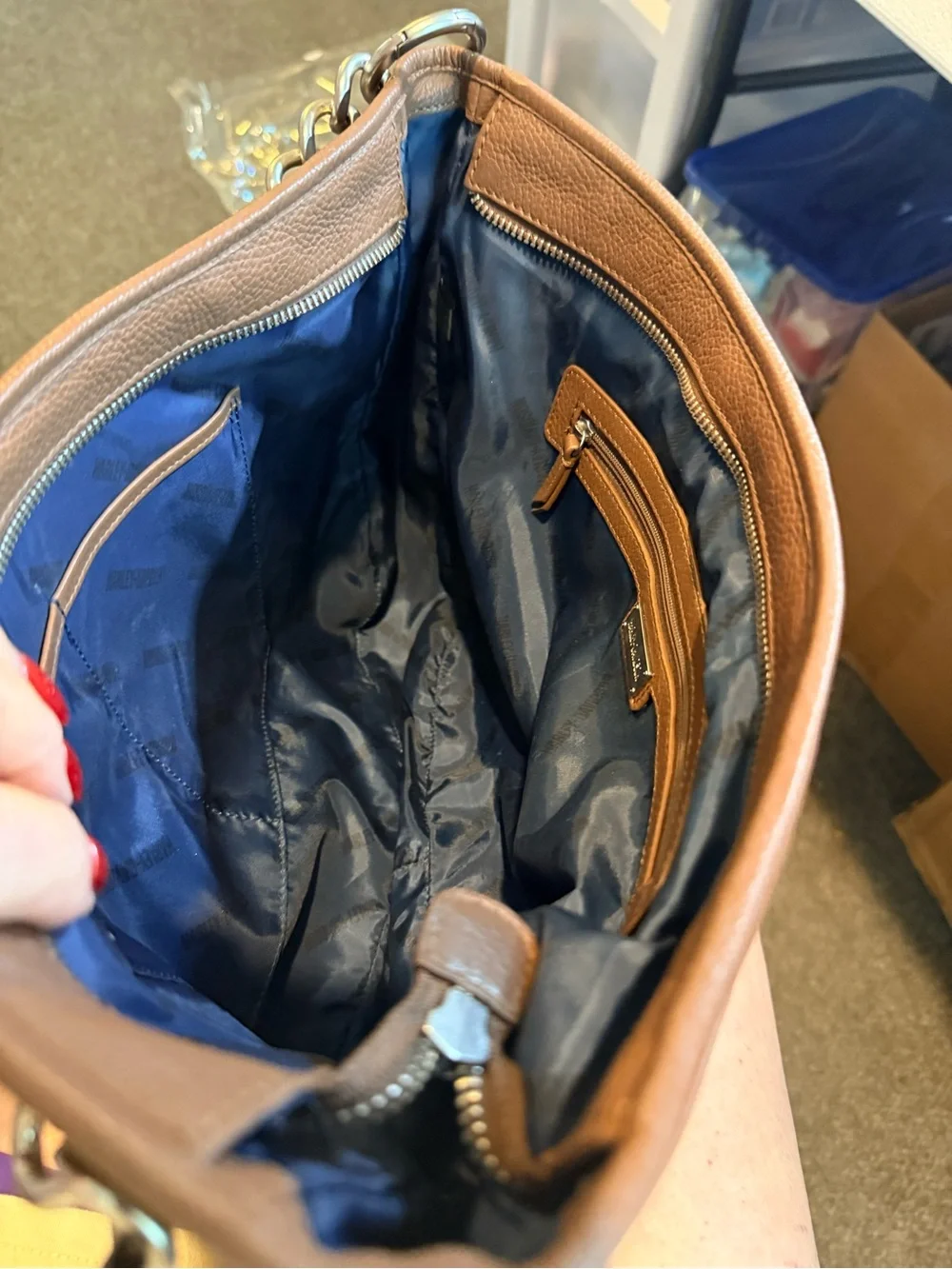 Harley-Davidson Pebbled Leather Shoulder Bag with Chain